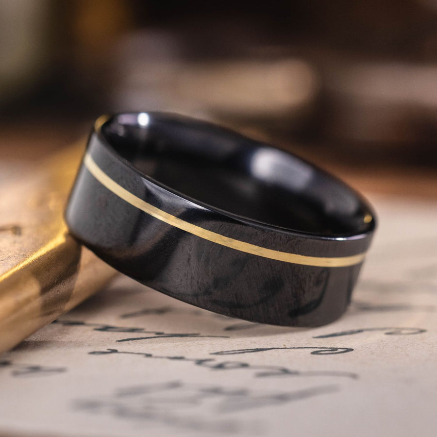 the-olympian-noir-mens-black-titanium-ring-metal-inlay