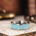 The Open Sky | Men's Turquoise and Titanium Wedding Band