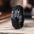 ::Shown in 8mm Wide | Faceted Black Ti