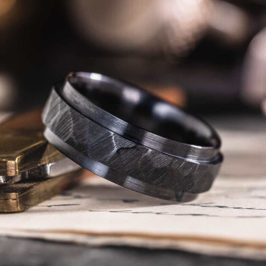 the-orion-mens-black-titanium-faceted-ring