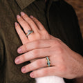 the-phoenix-matching-gold-turquoise-wedding-ring-set-gold-flakes