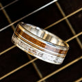 the-pioneer-mens-gold-wedding-band-guitar-string-elk-antler-uss-north-carolina-battleship-teak-wood
