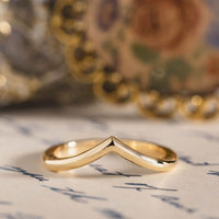 The Sawyer - Solid Gold Wishbone Contour Wedding Band