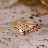 The Sedona - Natural Peach Morganite Solitaire Oval Engagement Ring