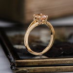 The Sedona - Natural Peach Morganite Solitaire Oval Engagement Ring