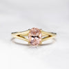 The Sedona - Natural Peach Morganite Solitaire Oval Engagement Ring