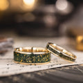 :: Shown in 8 & 4mm Wide | Yellow Gold