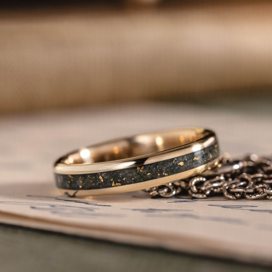 :: Shown in 4mm Wide | Yellow Gold 