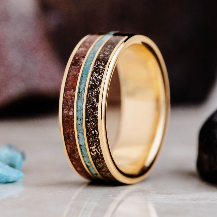 :: Shown in 8mm Wide | Yellow Gold 