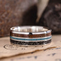 the-solstice-mens-silver-wedding-band-with-meteorite-dinosaur-bone-turquoise