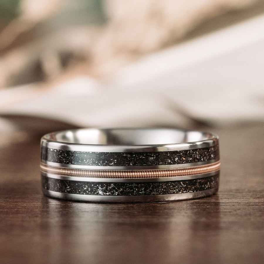 the-space-cowboy-mens-titanium-guitar-string-wedding-band-with-meteorite-dust