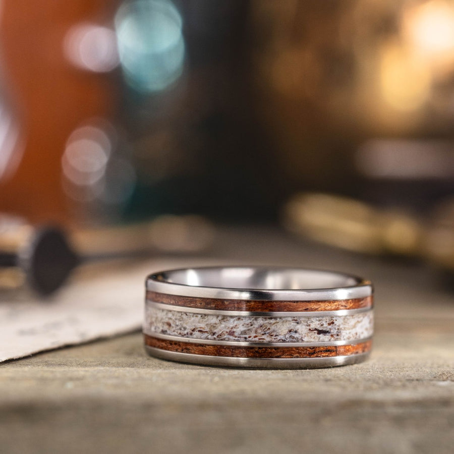 the-stag-elk-antler-walnut-titanium-band-wide-center-channel