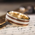 :: Shown in 8mm Wide Light Elk | Yellow Gold