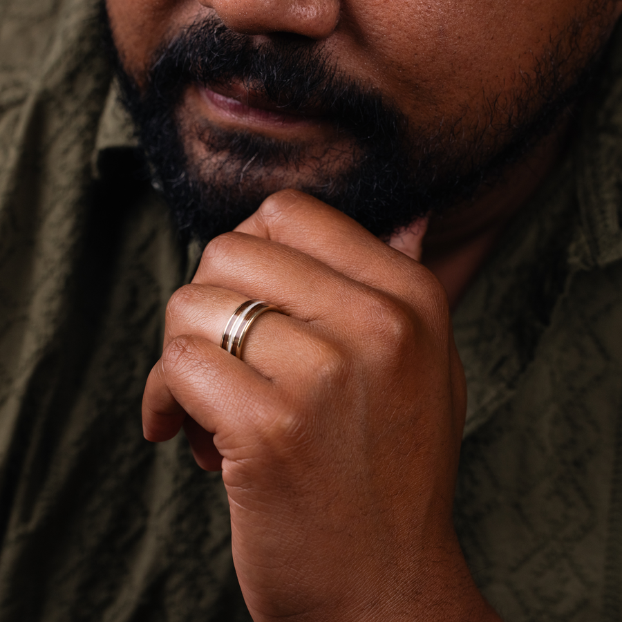 ::Shown in Yellow Gold | 7mm Wide | Light Antler