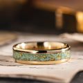 the-thunderbird-mens-solid-gold-green-sonoran-turquoise-ring-gold-flakes