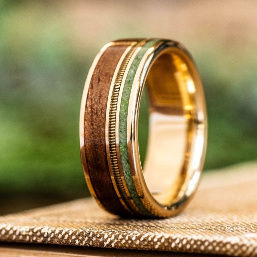 :: Shown in 8mm Wide | Yellow Gold 