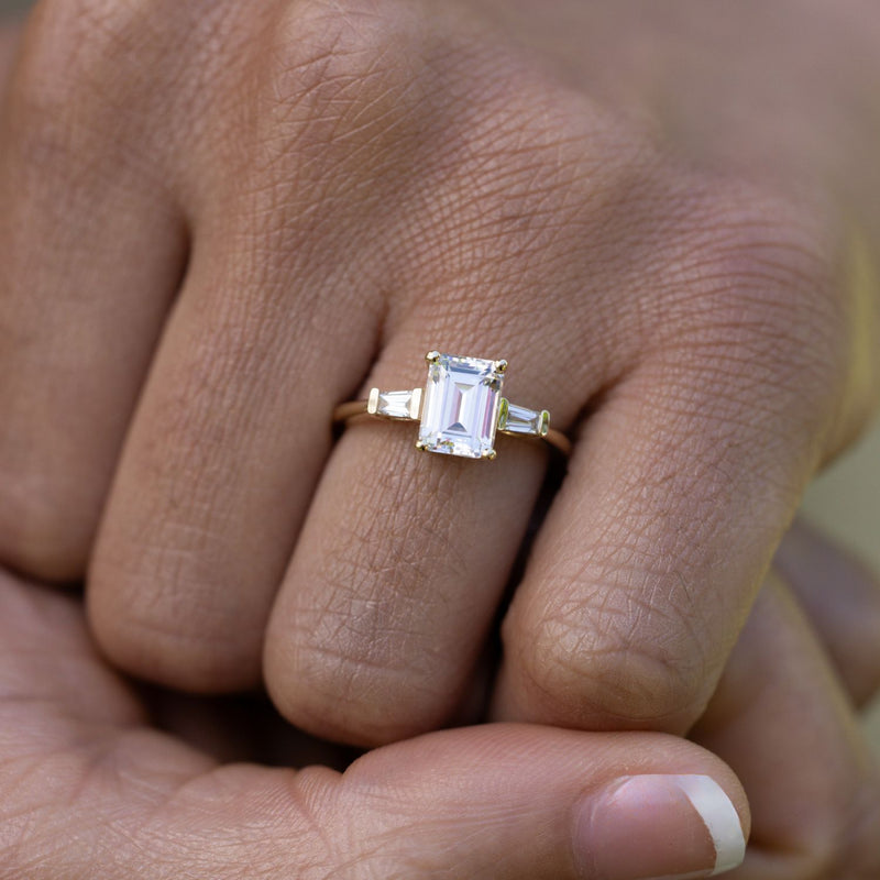 three-stone-emerald-cut-diamond-engagement-ring-rustic-and-main