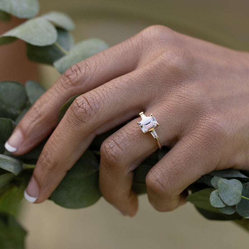 three-stone-emerald-cut-diamond-engagement-ring-rustic-and-main