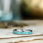 The O'Keeffe | Women's Titanium and Turquoise Ring