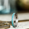 The O'Keeffe | Women's Titanium and Turquoise Ring