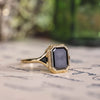 vintage-inspired-black-diamond-engagement-ring-black-spinel-accents-the-isolde-rustic-and-main