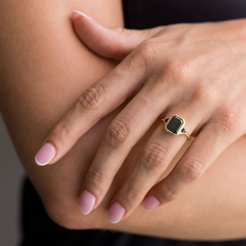 vintage-inspired-black-diamond-engagement-ring-black-spinel-accents-the-isolde-rustic-and-main