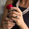 vintage-inspired-black-diamond-engagement-ring-black-spinel-accents-the-isolde-rustic-and-main