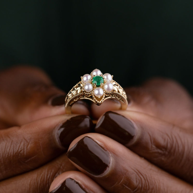 vintage-inspired-emerald-pearl-ring-the-isadora-rustic-and-main