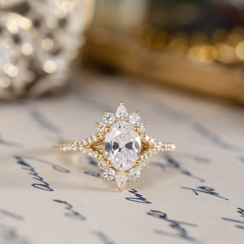 vintage-inspired-oval-diamond-engagement-ring-starburst-diamond-halo-pave-split-shank-setting-the-genevieve-rustic-and-main