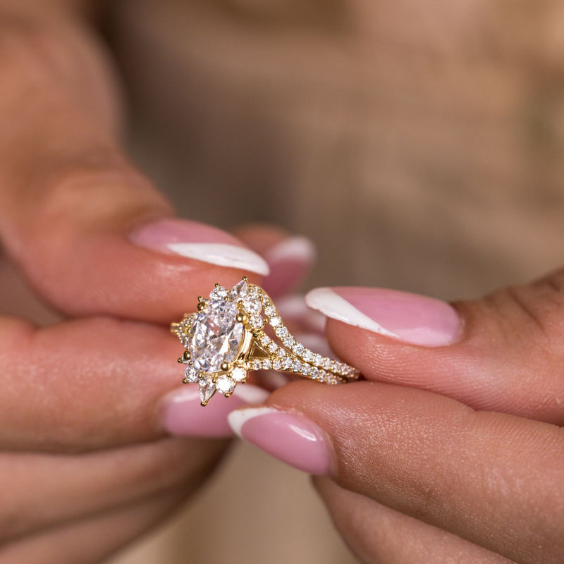 vintage-inspired-oval-diamond-engagement-ring-starburst-diamond-halo-pave-split-shank-setting-the-genevieve-rustic-and-main