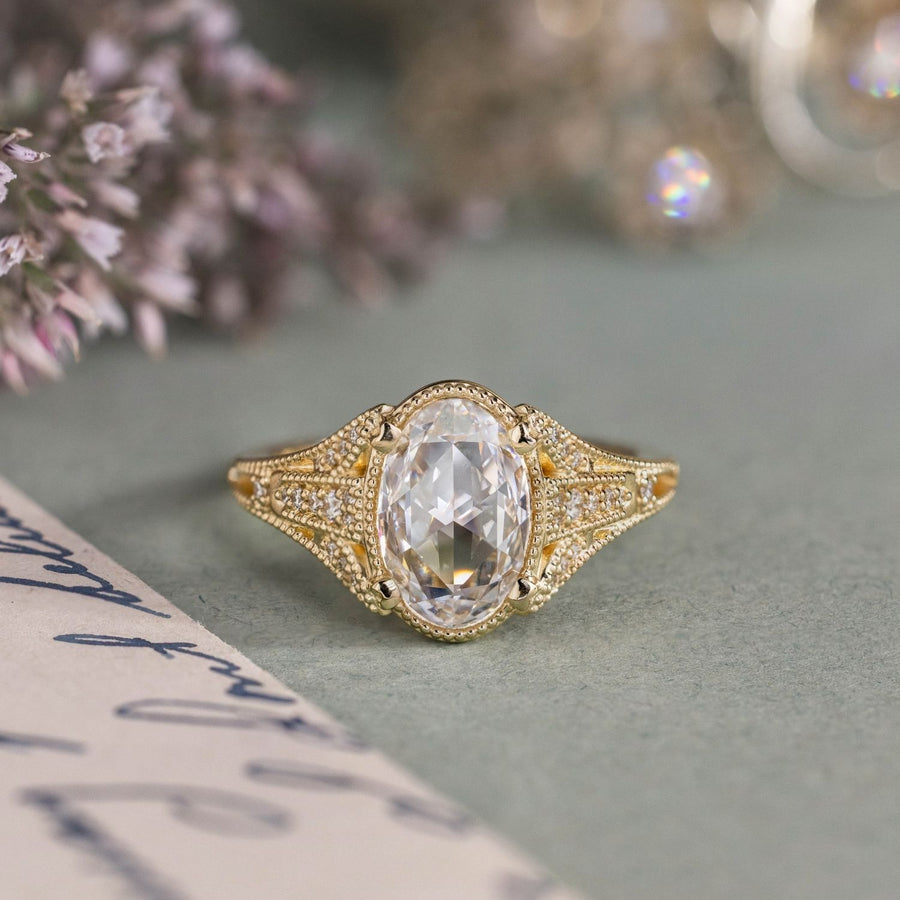 vintage-inspired-rose-cut-oval-diamond-engagement-ring-eiffel-tower-inspired-shank-diamond-milgrain-accents-the-amelie-rustic-and-main