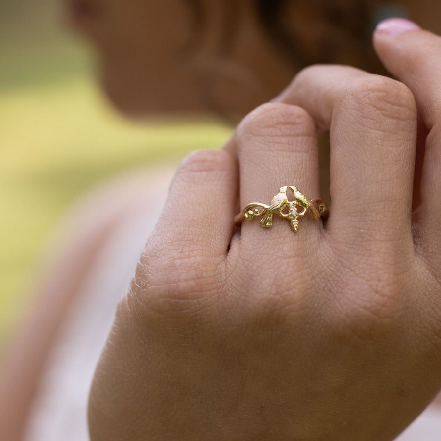 vintage-inspired-solid-gold-ring-love-birds-diamond-accents-the-darling-rustic-and-main