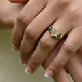 vintage-inspired-three-stone-engagement-ring-oval-moonstone-green-tourmaline-cabochon-stones-the-myzelle-rustic-and-main