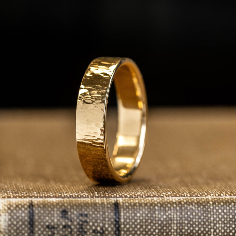 Matching Split Heart Diamond Wedding Ring Set in White and Yellow Gold