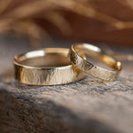 (In-Stock) The Alder | Tree Bark Textured 10k Yellow Gold Ring - 10.75 | 6mm