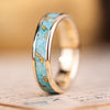 womens-10k-yellow-gold-turquoise-ring-gold-flakes-size-6-5-5mm-wide