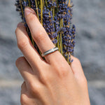 (In-Stock) The Huntress | Women's Elk Antler & Titanium Ring - Size 7 / 4mm Wide