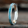 The Serenity | Women's Solid Gold & Turquoise Ring