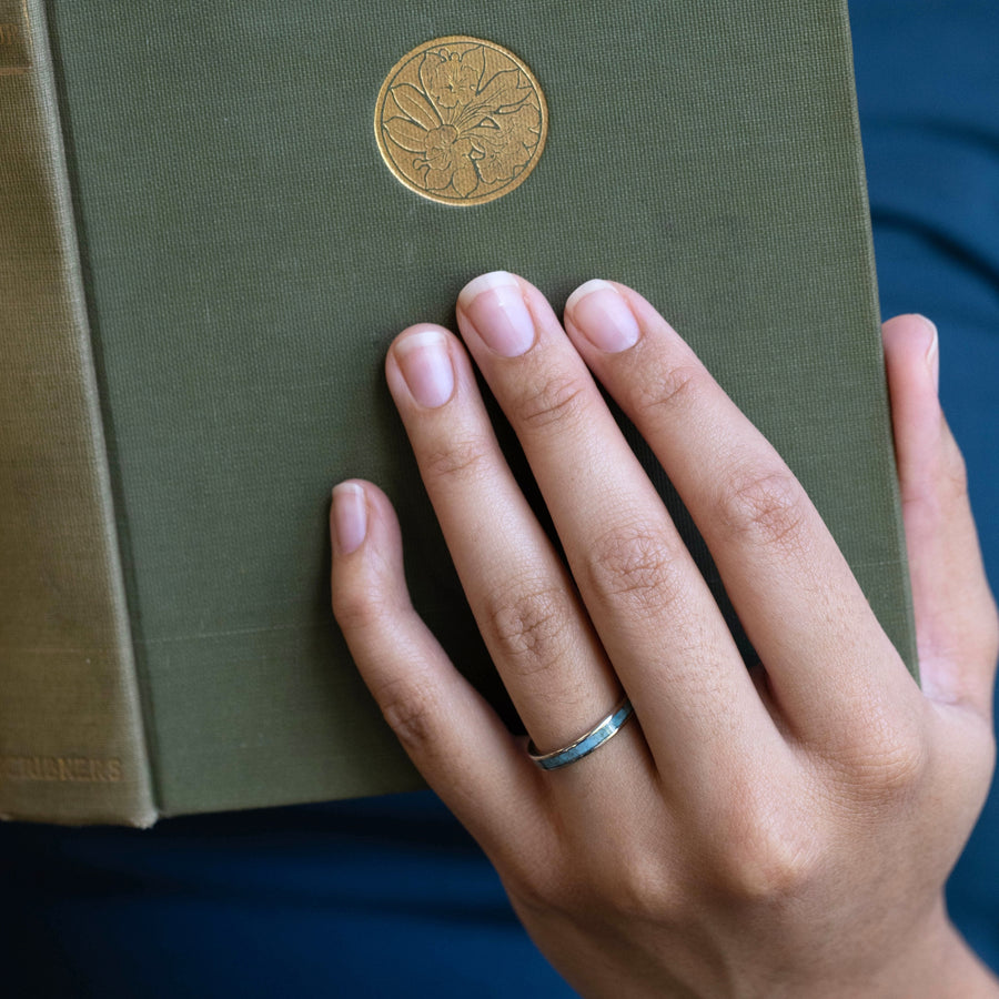 The Serenity | Women's Solid Gold & Turquoise Ring
