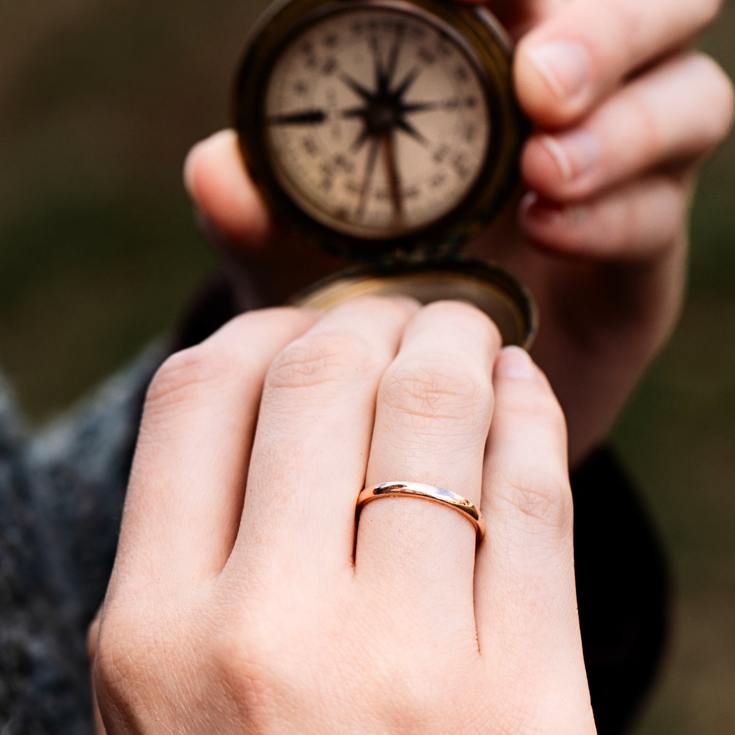 Women's 10k Rose Gold Stacking Ring - Size 5.5 | 2mm Wide