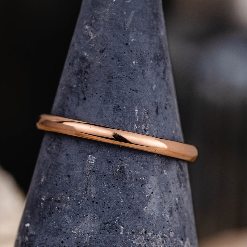 The Meridian | 2mm Women's Rose Gold Stacking Ring