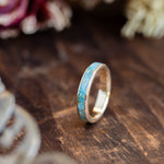 The Reeves & Phoenix - Gold and Turquoise Wedding Ring Set