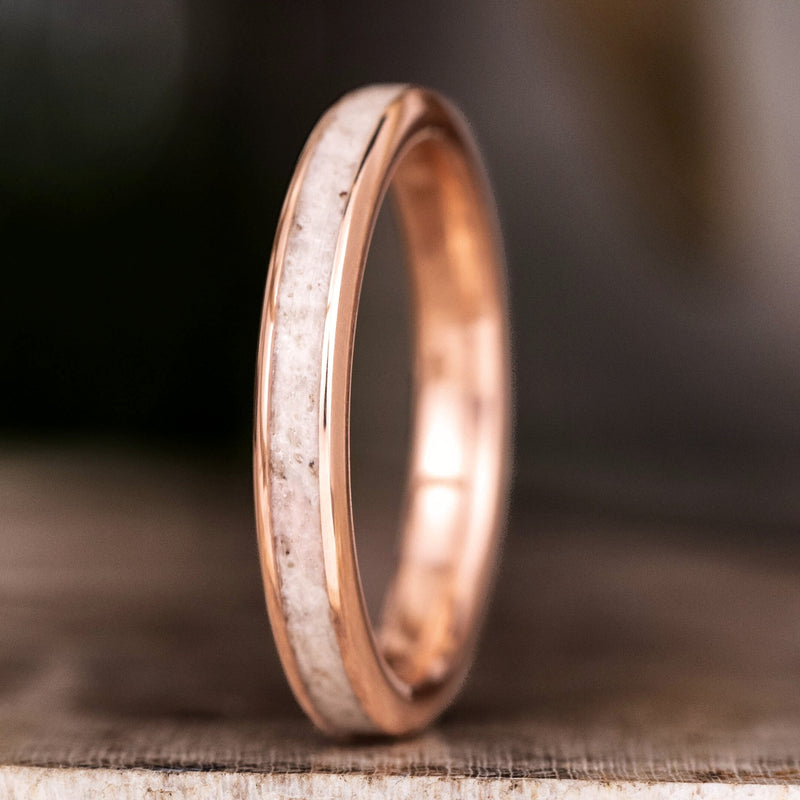 Wide Rose Gold Reticulated Wedding Band | Pruden and Smith