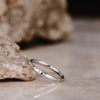 The Rosalind | 2mm Women's Hammered White Gold Stacking Ring