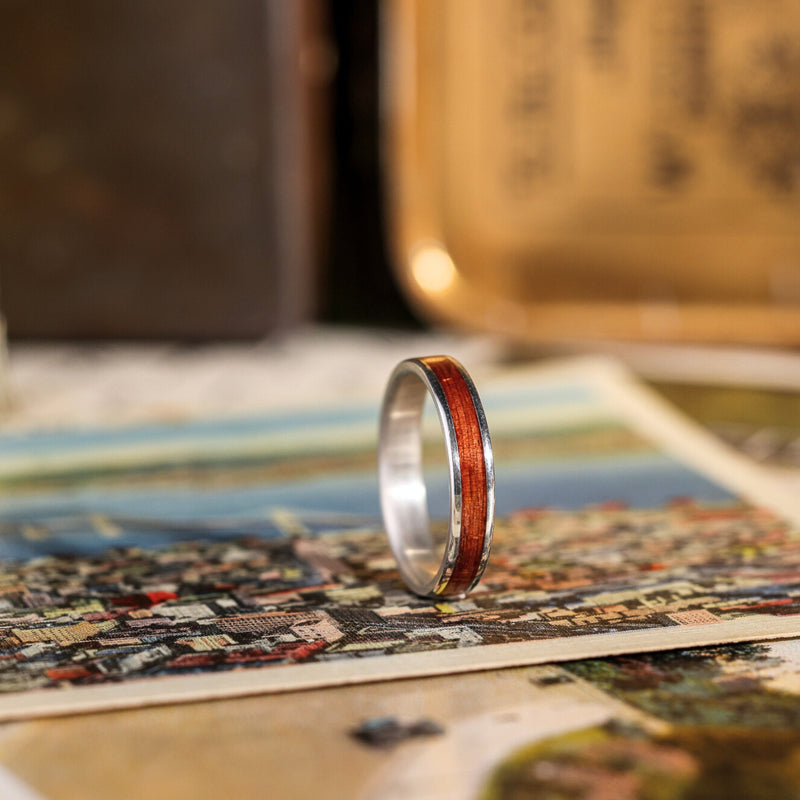 The Ancient One | Women's Sterling Silver Ring with Juniper Wood