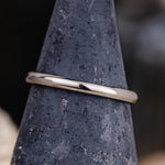 The Meridian | 2mm Women's White Gold Stacking Ring