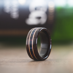 (In Stock) The Scottish National Rosewood Ring - Rose Gold - Size 9.25 | 9mm Wide