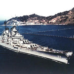 The USS New Jersey |  Men's Battleship Teak Wood Wedding Band with Whiskey Barrel Liner & Metal Inlay