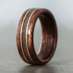 The Army | Men's Rifle Stock Wood Wedding Band with Army Multicam Uniform & Dual Metal Inlays