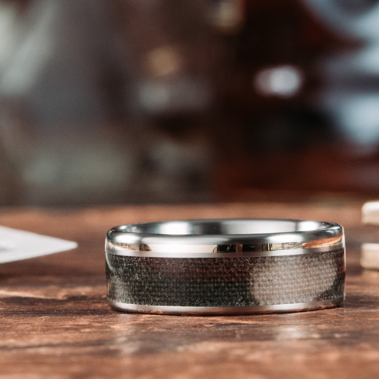 Hammered Titanium Ring Custom Made Men's Wedding Band – Stonebrook Jewelry
